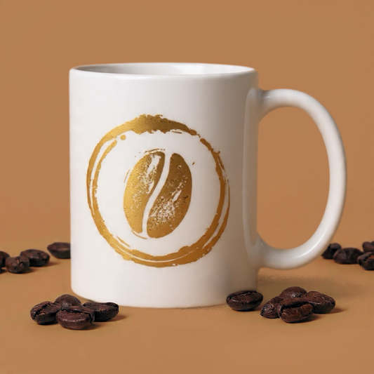 White glossy mug