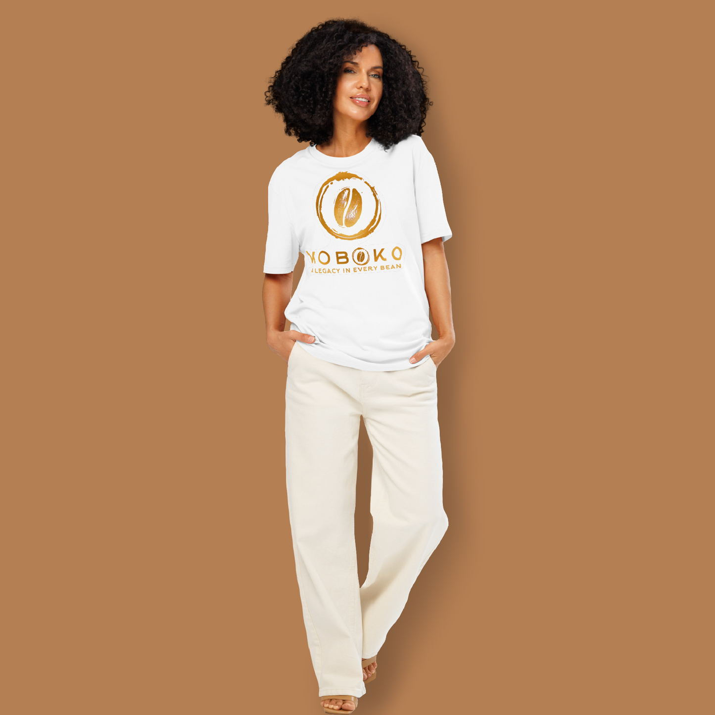 Unisex organic ribbed neck t-shirt