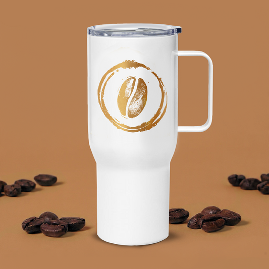 Travel mug with a handle
